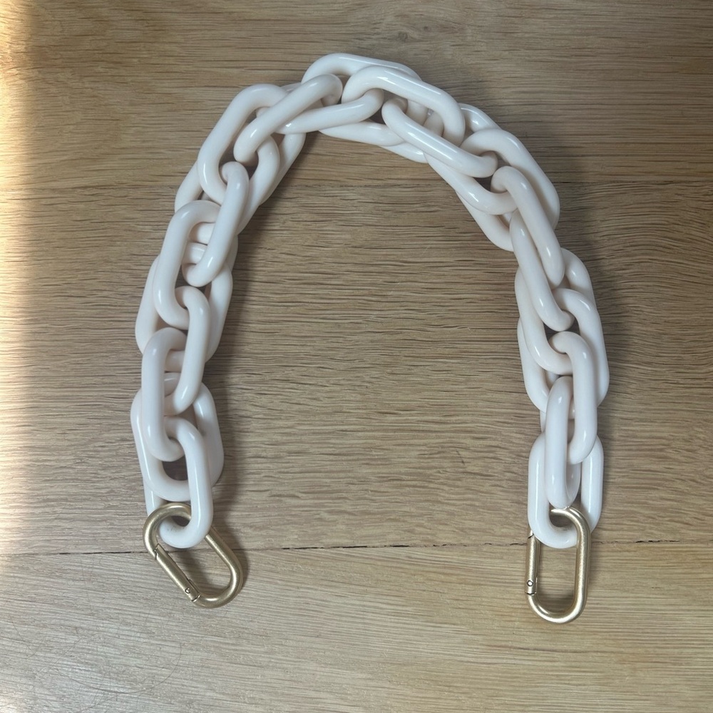 Clare V cream resin shortie Strap